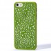 iPhone SE 5 5s - Carved Chrysanthemum Pattern Matte PC Hard Protective Cover Case - Green